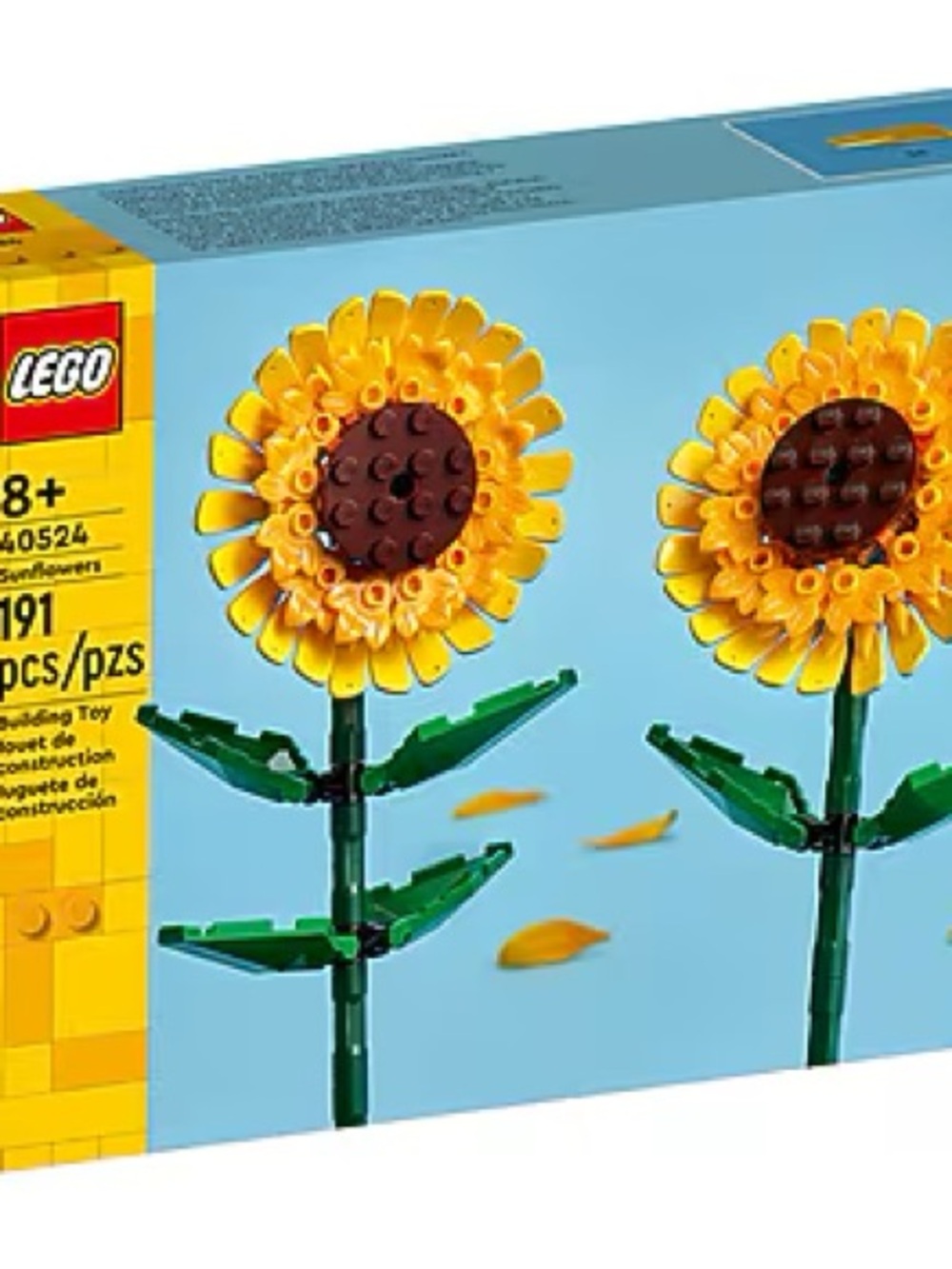 LEGO Yellow Sunflower Pair Building Set with Green Stems